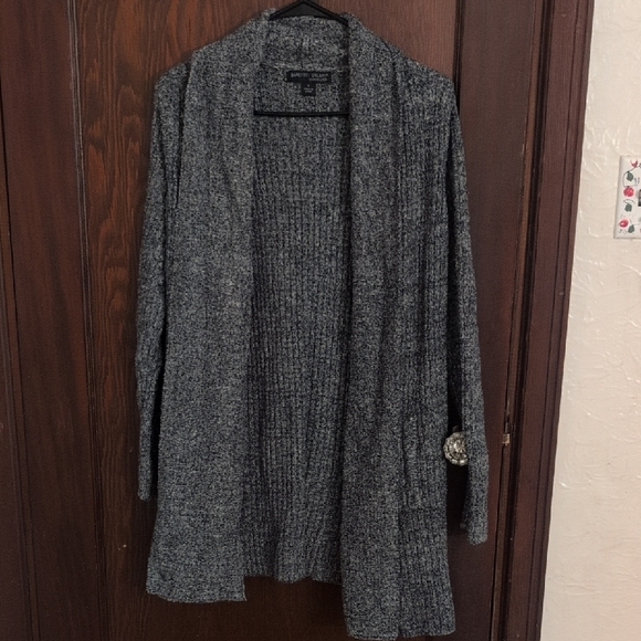 Barefoot Dreams Sweaters - Barefoot Dreams Cozy Chic Lite Dark Gray Long Sleeve Open Cardigan Size Small